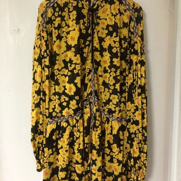 Free People Women's Love Letter Floral Print Tunic Black Size XS - Picture 6 of 17